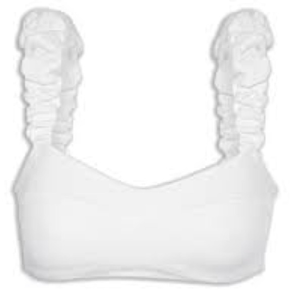White Ruffle Crop Top - Picture 3 of 7